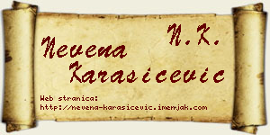 Nevena Karašićević vizit kartica